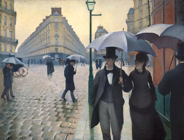 Gustave Caillebotte Paris Street Rainy Day France oil painting art